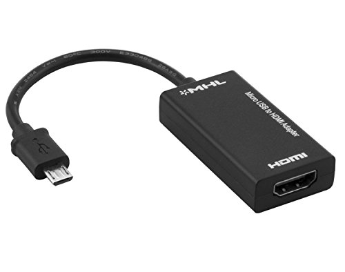 C.D.R. MHL zu HDMI Adapter 2.0 Micro USB 5 Pin Kabel HDTV - Full HD Video & 8-Kanal digital Audio 7.1 surround sound Übertragung für Samsung Galaxy Tablets, Tab, Smartphones, Handys