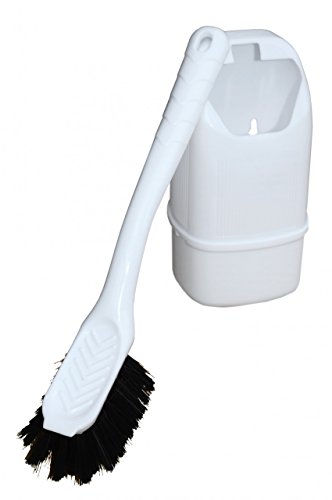 WC Bürste mit Halter aus Kunststoff weiß - 3