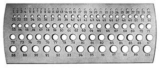 Preisvergleich Produktbild Millimeter-Lochlehre 3,0-10mm / 0,1mm FORMAT - 21171734