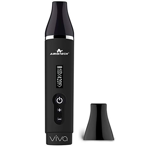 Kit de Vaporizador de Hierba Seca Airistech VIVA Con cerámica de Cámara (color negro)-No líquido No Nicotina ¡­ de AIRISTECH