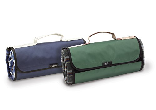 The Greenfield Collection PB003H Voll ausgekleidete, isolierte und wasserabweisende Picknickdecke in mitternachtsblau, passend zum Rucksack - 7