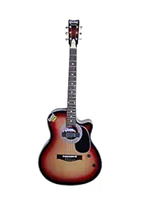 Givsun Diamond Beech Wood Natural 6-String Cut A Way Right Hand Acoustic Semi-Electric Guitar With Bag And Free 1 Set String,2 Picks