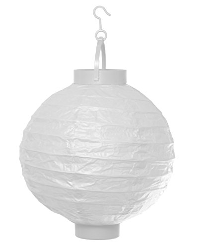 10er Set LED Papierlaterne Papier Lampion Lampions Laterne Batterie Garten Papierlampion – Kabellos – Batteriebetrieben / Rosa – Blau – Rot – Grün – Weiß - 6