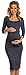 Happy Mama Women's Maternity Stretch Jersey Dress Ruched Waist. 939p (Blue Grey, 12)