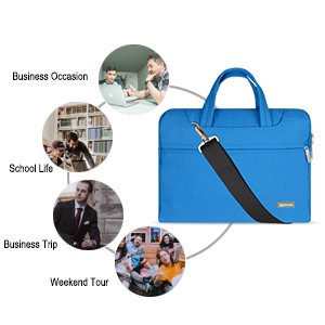 Qishare 13 3-14 Zoll Multifunktions-Polyester-Gewebe-wasserdichter Laptop-Schulter-Beutel  justierbarer Schultergurt u  Unterdr  ckbarer Handgriff  be