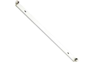 LEDKIA LIGHTING - Réglette pour Tube LED T8 G13 | Connexion Latérale & 2 Côtés | Finition en PC & Aluminium, Blanc, Plastique, 60cm