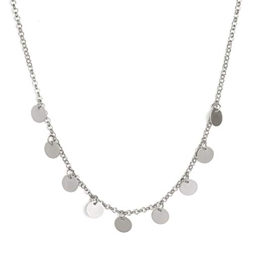Preisvergleich Produktbild JOOFFF Pailletten Choker Halskette Quaste Choker Halskette Schmuck Kette Schlüsselbein Halskette für Frauen, Silber