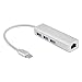 Produktbild Kreema USB 3.1 Typ C zu 3 USB 3.0 Ports mit RJ45 Gigabit Ethernet Netzwerk LAN Hub Kabel Adapter Konverter fur MacBook