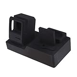 P Prettyia 3 IN 1 Docking Ladestation Desktop Ständer Ladestation aus Weiche Gummi Ladegerät mit Armbanduhr für iWatch iPhone - Schwarz