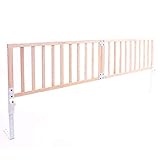 Construido en madera de pino. Riel de Cama extralargo para niños pequeños para Cama tamaño Queen Twin XL Rosa Ajustable barandilla abatible para niñas (Tamaño : Length 190cm)