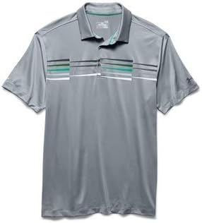 Under Armour 2016 Mens ColdBlack Ace Graphic Polo - Steel/Green Malachite - M