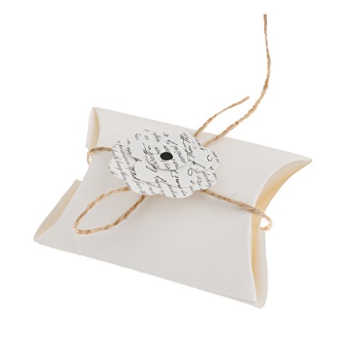 Gazechimp 50pcs Kissen Süßigkeiten-Boxen Mit Blume Hochzeit Partei Taufbevorzugung Boxen - 3