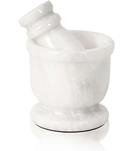 Mortaio E Pestello In Marmo Nero Dell'Himalaya - Forma A Fungo - Set Unico Per Macinare Spezie Ed Erbe - Regalo Ideale Per La Casa - 2