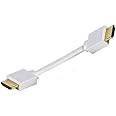 SHORT 10cm HDMI to HDMI CABLE GOLD FULL HD WHITE LEAD (10cm)