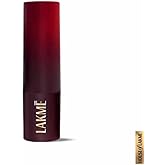 Lakme Forever Matte Lipstick, Waterproof, Non Drying, Creamy Matte Bullet Lipstick Made With French Rose Oil Extracts, Red Crimson, 4.5g