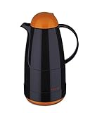🔴Inhalt ca. 1,5 l ROTPUNKT NEU Isolierkanne 215  1,5 Liter  Doppelwandige Vakuumisolierung  Zweifunktions-Drehverschluss  BPA Frei- gesundes Trinken  Made in Germany  Warm+Kalthaltung (Black/Electric Clementine)