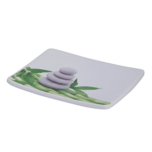 Preisvergleich Produktbild Carpemodo Seifenablage Zen Steinen Weiß Grün Kollektion Soul Peace