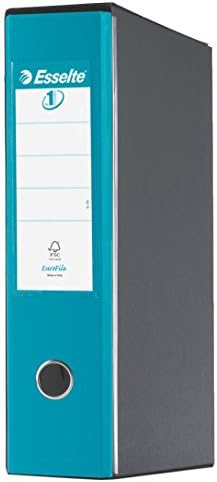 Esselte – RACCOGLITORE EUROFILE with Lever Mechanism Plastic Coated Cardboard,Turquoise,8 cm