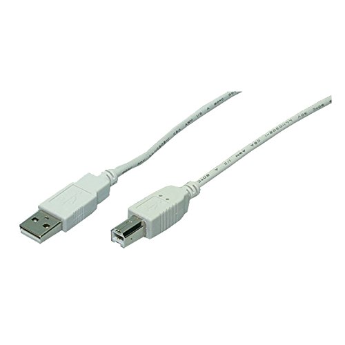 1,8m m USB 2.0 Kabel USB Anschlusskabel A/S-B/S 1,8 grau