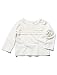 M&Co Baby Girl Long Sleeve Side Neck Button Fasten Cream Frill Panel Front Top Cream 9/12 Mnths