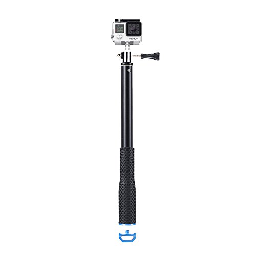 COOSA Einstellbare Teleskopverlngerungsstange Einbeinstativ fr Gopro Hero 4 Hero 3+ Hero 3 Hero 2 / Canon / Nikon / Sony und mehr Kameras, 36-110cm, Wasserdicht mit Zubehr-Set (blau)