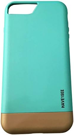 iPhone 7 Plus Case 2017,HAVE1SEE Hybrid Slim Protective Soft Interior Metallic Slider Style Hard Case Scratch Protection Shockproof Two-stage Case for Apple iPhone 7 Plus Light Blue+Gold