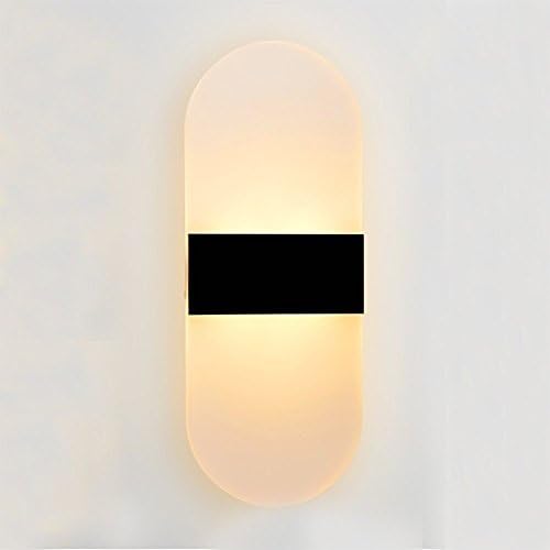 Glighone Up Down Wall Light LED Wall Lights Modern Acrylic Wall Scone Light Aluminum Decorative Lamps Night Light for Corridor Pathway Staircase Bedroom 12 W Warm white
