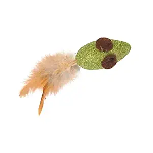 RvPaws Art Roll Over Image to Zoom in Catnip Mouse Toy Cat Mint Ball Natural Catnip Teeth Cleaning Playing Chew Claw Toy for Kitten Cat (Pack of 1)