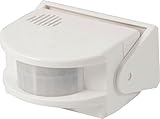 DEstector sensor de Presencia con Alarma, blanco