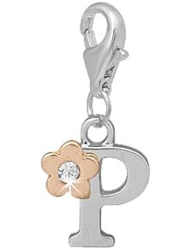Charm Anhänger Alphabet Buchstabe mit Glitzerstein P