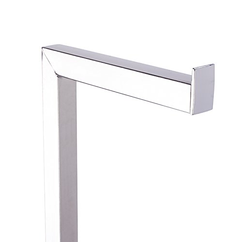 MSV Stand WC Garnitur aus Edelstahl und Glas mit herausnehmbaren Innenbehälter für die WC Bürste Braun,Taupe - 4