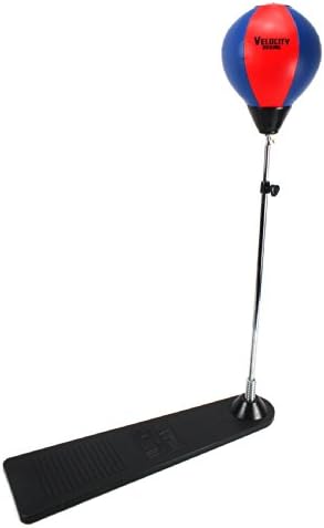 Velocity Boxing Children's Beginning Freestanding Reflex Punching Bag w/ Pair of Gloves, Hand Pump, Adjustable Height 35 - 49"