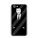 Produktbild SHOUJIQQ iPhone Hülle,Das Muster Der Apple-Telefonkastenart Und Weiseschwarzcharakter-Männer TPU-Softshell-Ausgeglichenes Glas Stoßsicherer Bruchsicherer Handykasten Für iPhone XS/Max/Xr, Iphone7Plus