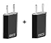Produktbild OKCS 5W 2X USB Netzteil Netzstecker Adapter 5V / 1A für Smartphones/Tablets/eBook Reader/iPhone/Galaxy / P10 P20 / Xperia/etc. in Schwarz