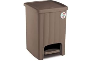 Stefanplast Margherita Rubbish Bin Polyurethane Taupe 20 Litres