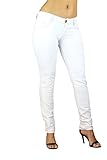 Pantalon Jeans Slim Mujer Leggings Leggins Treggings Jeggings color blanco| Tailla 40