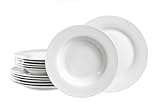 aus hochwertigem Porzellan Ritzenhoff & Breker Tafelservice Bianco, 12-teilig, Porzellangeschirr