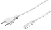 Produktbild Goobay Anschlussleitung H03VVH2-F 2x0,75 Euro-Netzkabel Eurostecker Weiss 1,5m
