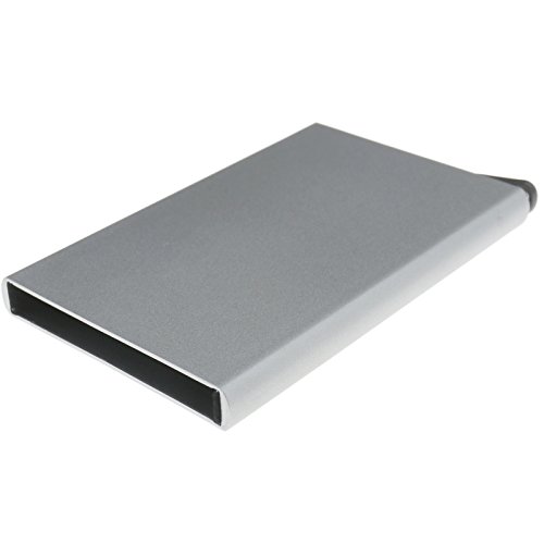 Preisvergleich Produktbild Aluminium Kartenetui Kreditkarte Karte Kasten Credit Card Pocket Case Halter Grau