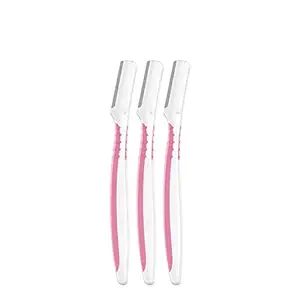 LetsShave Evior Women Eyebrow & Facial Razor For Women for painless hair removal (Pack of 3) | Razor for Face, Eyebrow, Chin, Vellus hair, Upper Lips | Stainless Steel Razor | Reusable Derma-planing Tool for Sensitive Skin