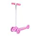 Produktbild Homcom Kids Mini 3 Räder Tri Scooter Kick Push Board Girl Boy Game Play Aluminium Schlepplift Tilt und Turn (Pink)