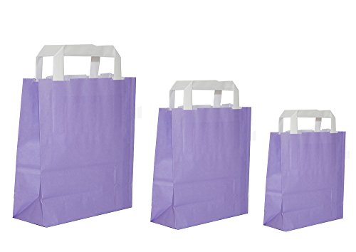 50 Papiertragetaschen in Braun | Papiertaschen Henkeltaschen Tragetaschen Tüten Papiertüten recycelbar (46 x 17 x 47 cm) - 6