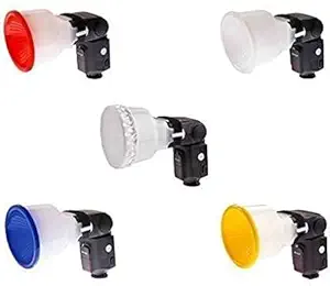 ZuriKrisha 3 Flash Diffuser Lambency Flash Diffuser for Photography (White, Yellow, Orange, Blue)