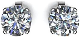 Precious Jewels UK - DIAMOND Stud Earrings 0.20ct D SI 9ct White Gold. Cert GIE. FREE Ship