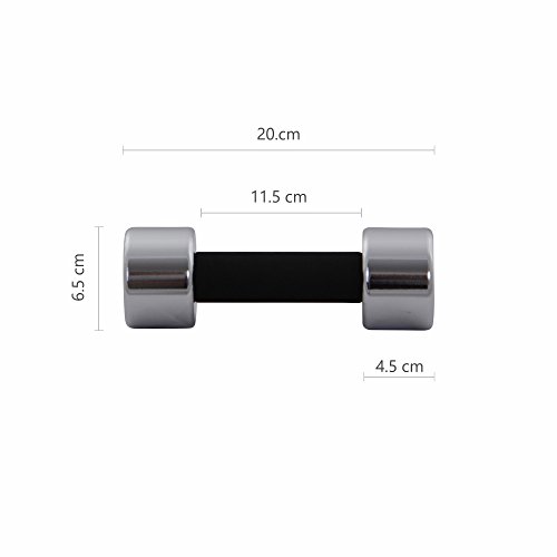 Chrom Hanteln Paar Schaumstoff Griff 1 – 10 kg Kurzhantel Set - 4