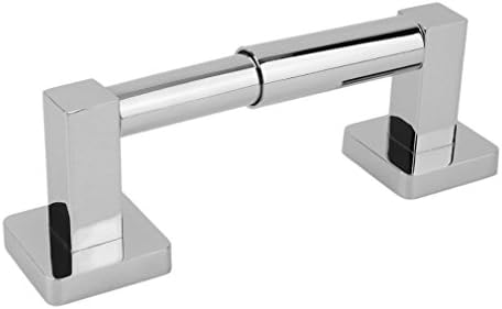 Emsmil Square Bathroom Bar Toilet Roll Holder Hanger Cloakroom Towel Paper Rack Hanging Wall Mounted High Shine Polished Chrome Finish Silver