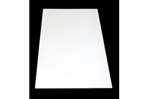 WPARHUS BYUP Placa ABS de Plástico Blanco, 1000 x 490 mm, 3 mm de Grosor, Lámina Protectora Unilateral