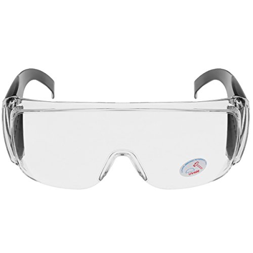 Oramics Arbeits-Schutzbrille Laborbrille UV-Schutz Über-Brille bruchfest, belüftete Panorama Bügel Schutzbrille