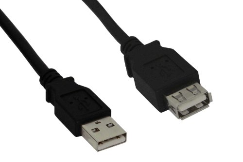 InLine 34650B USB 2.0 Verlängerungskabel (Stecker-auf-Buchse, Typ A, 0,5m) schwarz