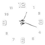 Farbe: Silber-weiß . Material: EVA-Schaum, Metall. Stundenzeiger Länge: 31,5 cm/12,4 /; Minutenzeiger Länge: 39cm / 15,3 /; Uhrwerk: 10cm / 3,9 /. Form: Einzelne Fläche.